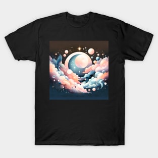 Mystical Celestial Dreams: Moonlit Serenity T-Shirt